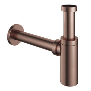 Hotbath Cobber Wastafel Sifon rond Geborsteld Koper PVD P035