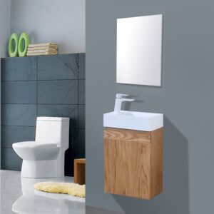 Lambini Designs Orion houten eiken toiletkast links