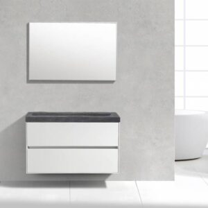 Lambini Designs Trend Stone Compact badmeubel greeploos 100cm wit