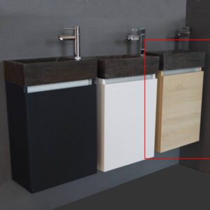 Lambini Designs Trendline fonteinkast natuursteen en eiken rechts/rechts