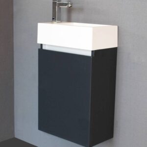 Lambini Designs Trendline fonteinkast linksdraaiend antraciet