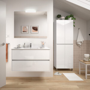 Muebles Project badkamermeubel hoogglans wit 100cm
