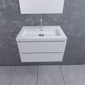 Mueller Combo badmeubel 80cm hoogglans wit 1 kraangat