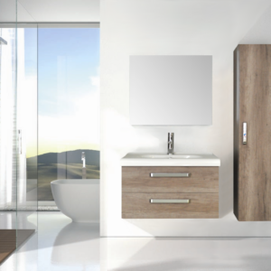 Sanicare Q9 badkamermeubel 2 laden 80 cm antraciet