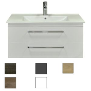 Sanicare Q6 badkamermeubel met 2 laden 100 cm grey-wood
