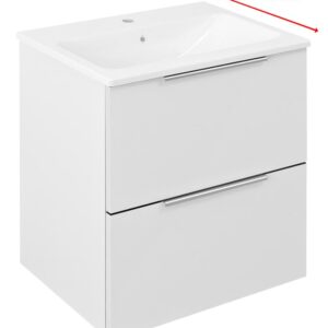 Sapho Cirasa Compact wastafel onderkast 50x39x54cm wit glans